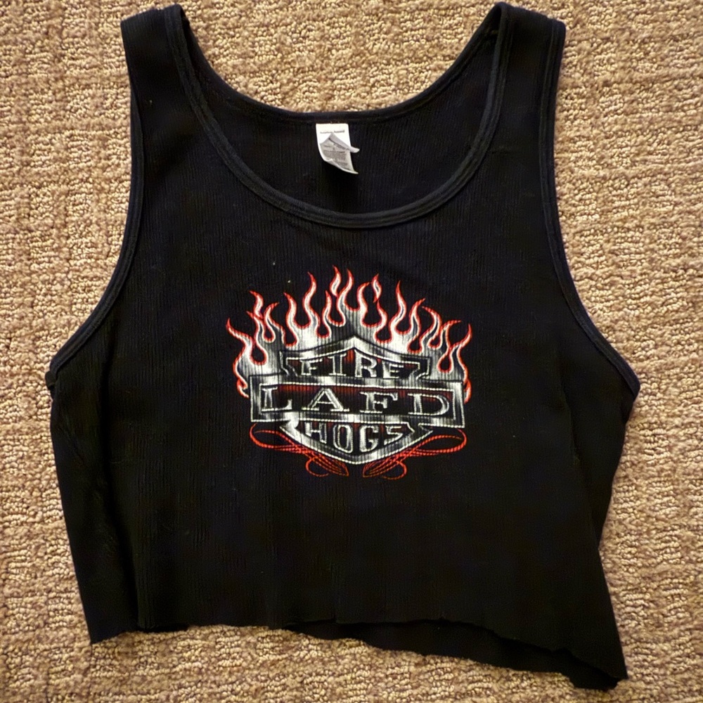 Black graphic tank